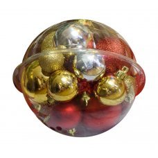 Χριστουγεννιάτικες Μπάλες Κόκκινες Χρυσές και Ασημί - Σετ 20 τεμ. (15cm)